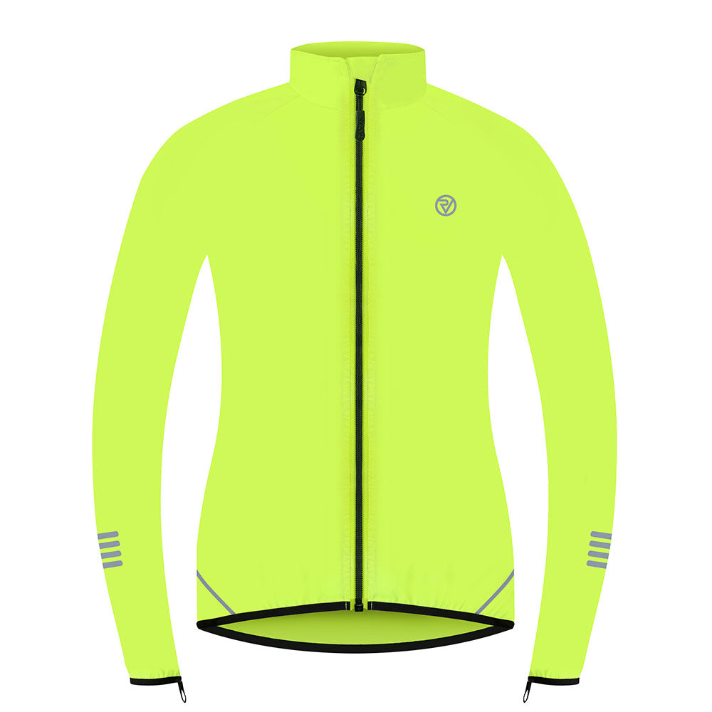 An image of Yellow Windproof Packable Cycling Jacket - Women's - 20 - Proviz - Classic