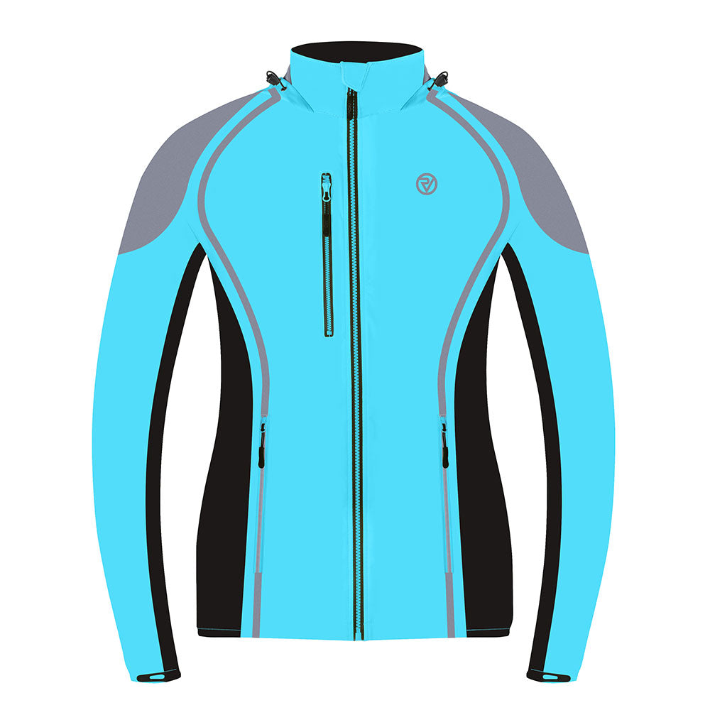 An image of Waterproof Windproof Hooded Cycling Jacket - Waterproof - Women's - US 14 - Prov...
