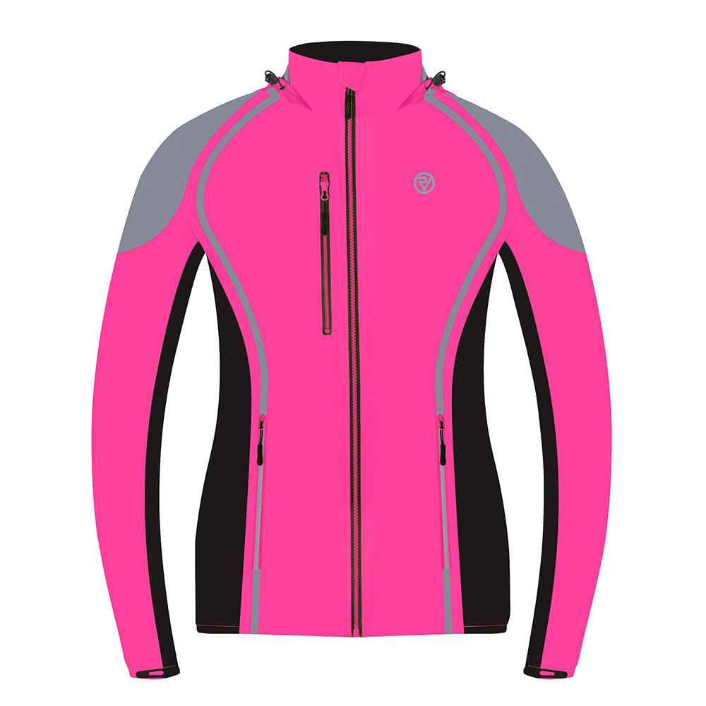 An image of Waterproof Windproof Hooded Cycling Jacket - Waterproof - Women's - US 8 - Provi...