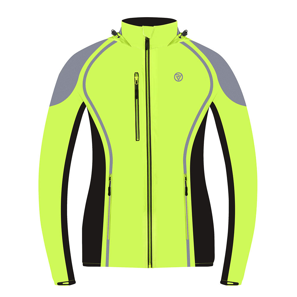 An image of Waterproof Windproof Hooded Cycling Jacket - Waterproof - Women's - US 4 - Provi...