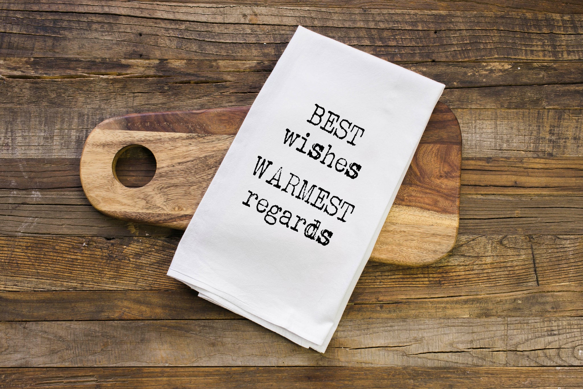 Best Wishes Warmest Regards Schitts Creek Flour Sack Towel Aspen Lane