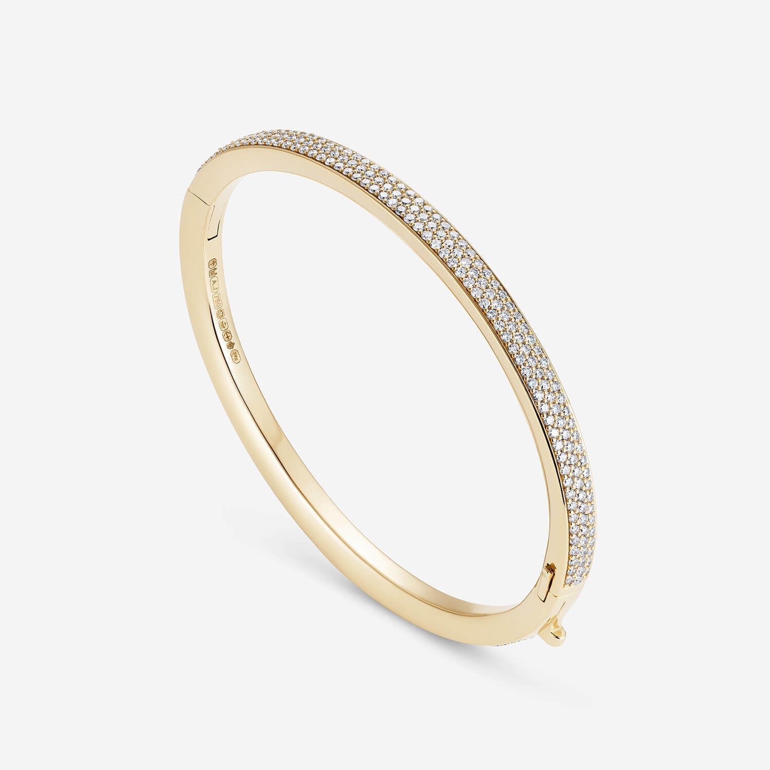 Pave Bangle 14K White Gold / S