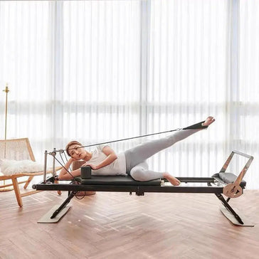 Pilates Reformer Machine, Foldable Pilates Machine Equipment for Home,  Exercise Yoga Equipment, Multifunctional Foldable Yoga Bed, Adjustable  Intensity Pilates Bed : : Sports & Outdoors