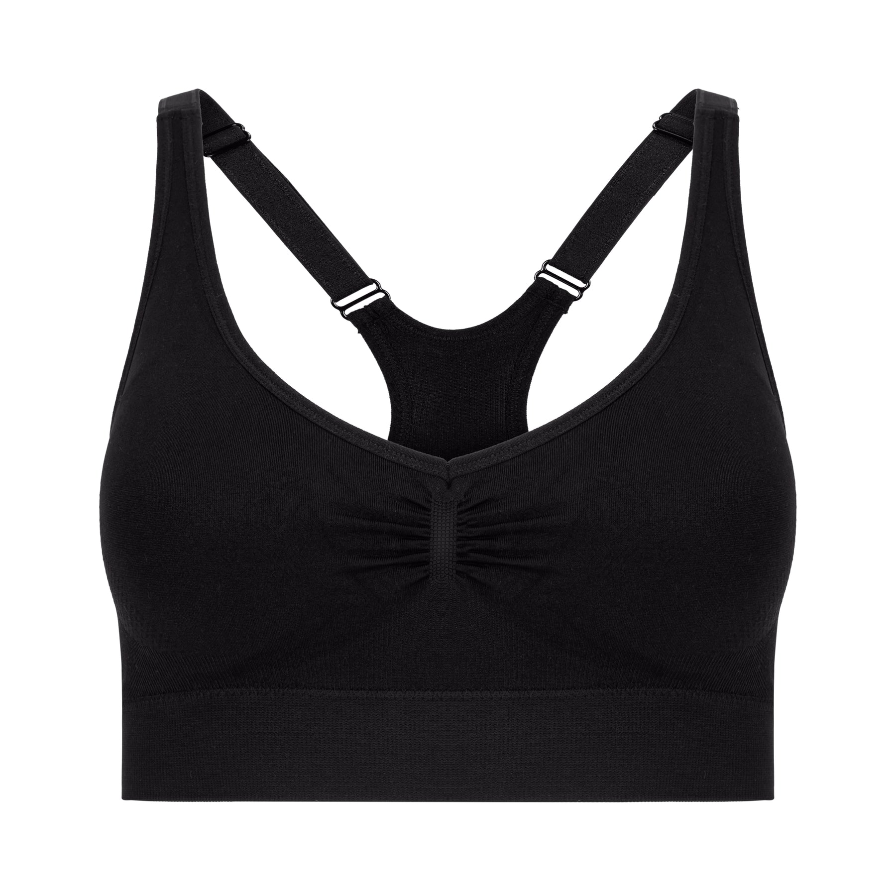 QerMiosap Womens Halter Sports Bras Padded Spaghetti Strap Pullover Yoga Bra  Soft Wireless Running Fitness Bra Polyester Blend Black Small Size  Underwear at  Women's Clothing store