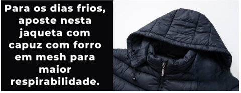 Jaqueta Masculina Puffer de Algodão - Suporta Até -10ºC