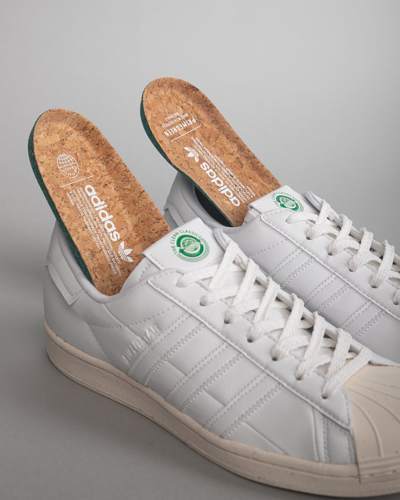 superstar white green