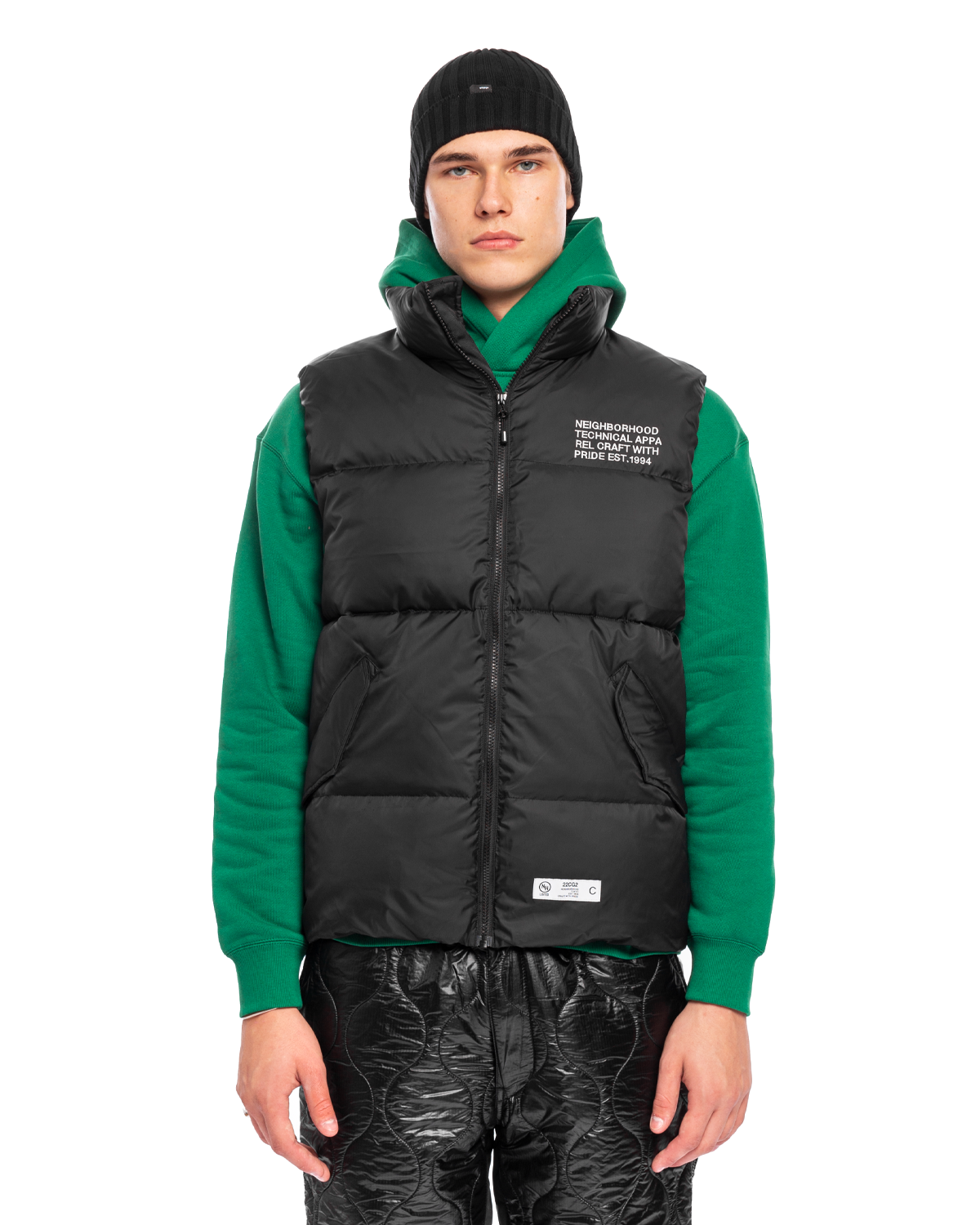 DOWN VEST . PE Black