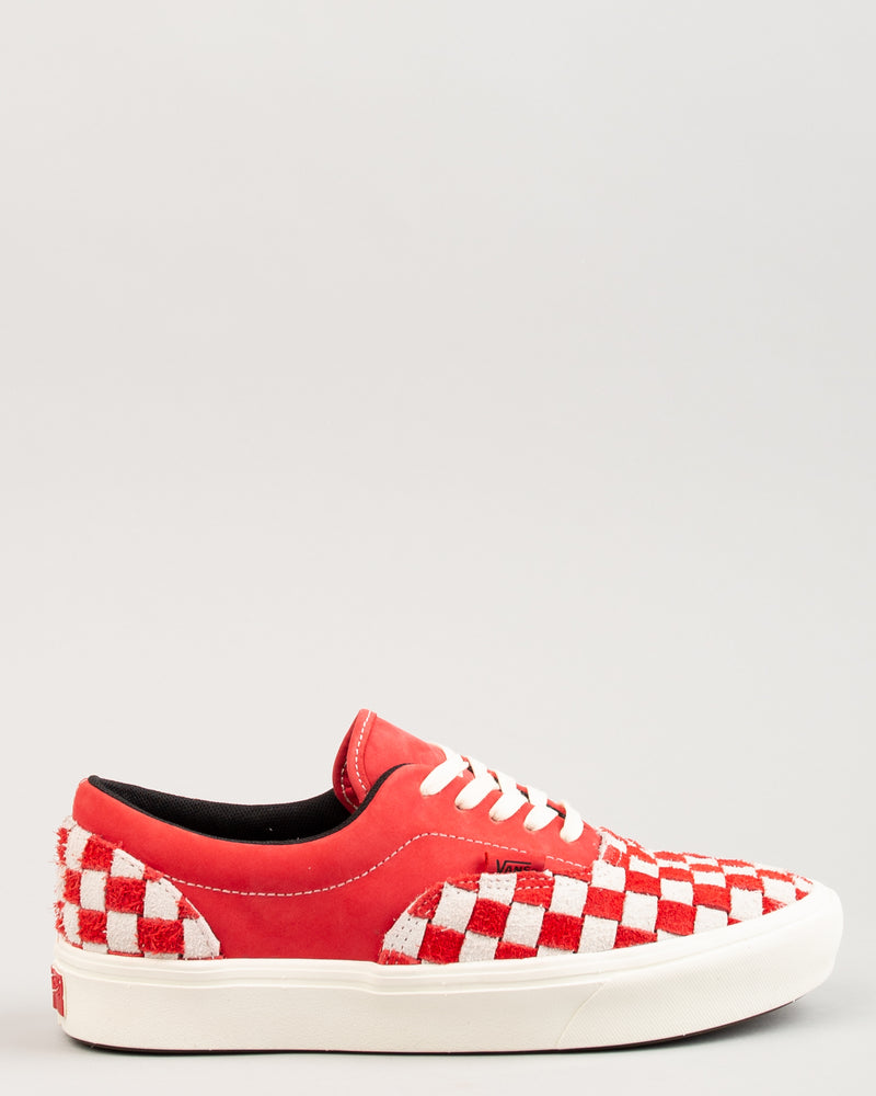 racing red checkerboard vans