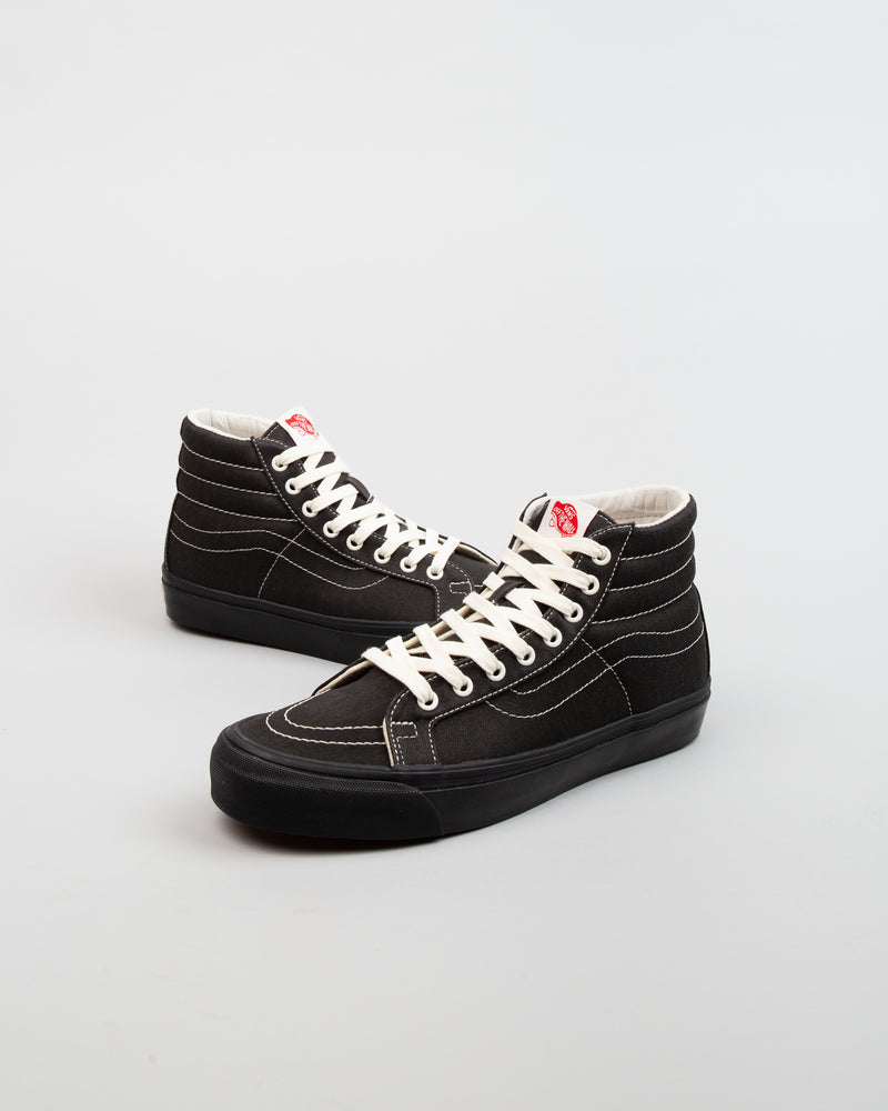 vans sk8 hi black canvas