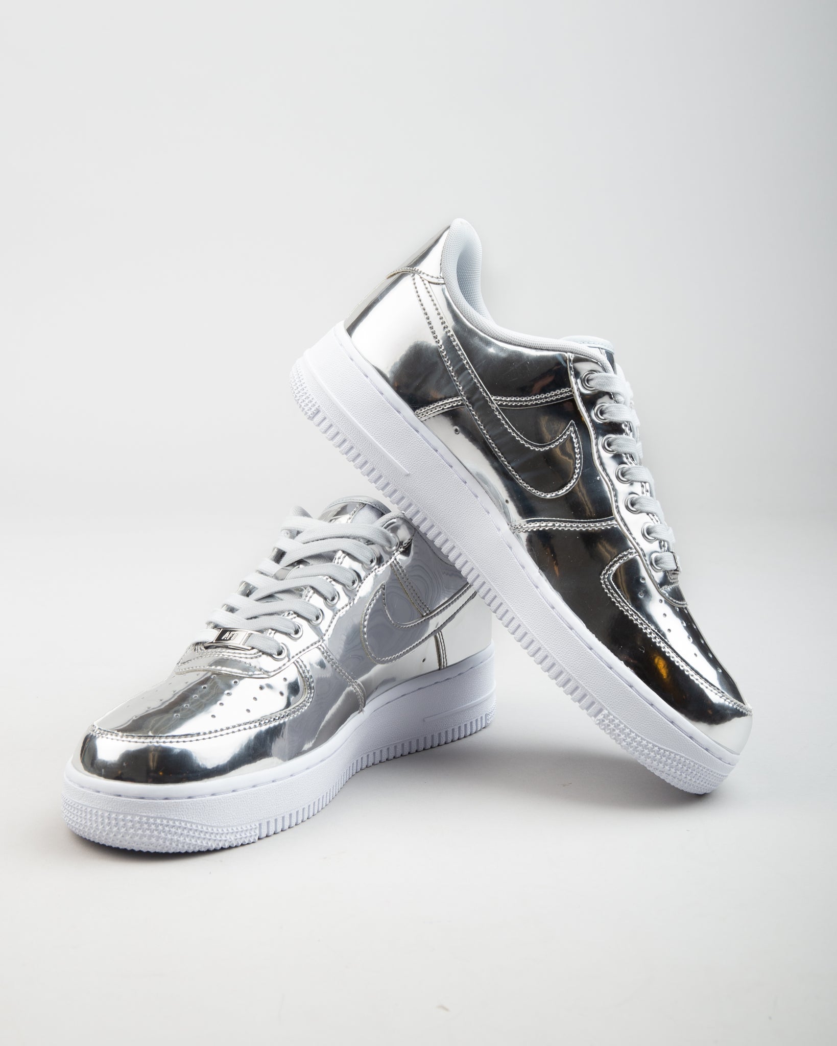 air force 1 black and silver