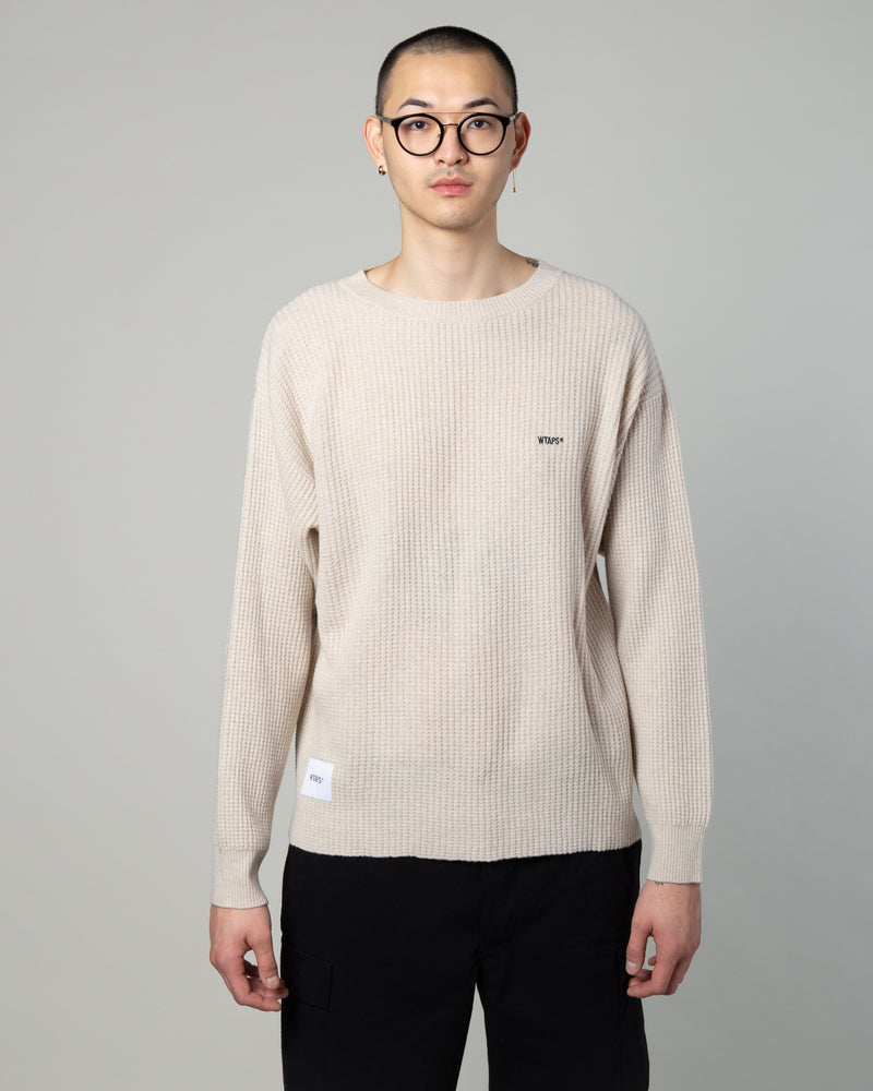 waffle knit sweatshirt