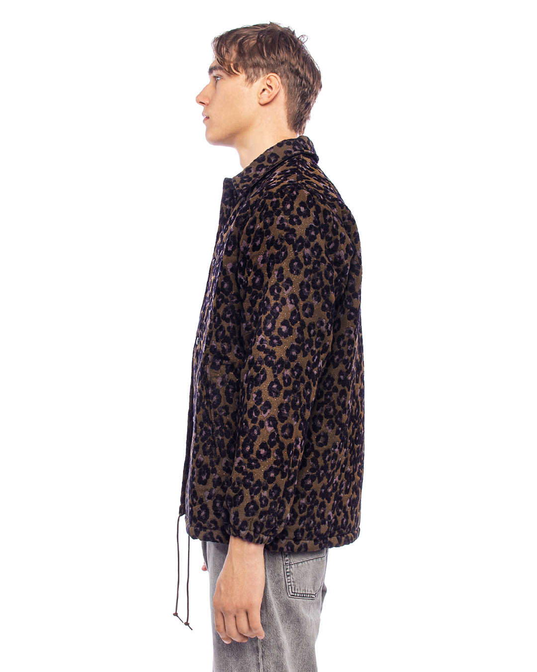 Coach Jacket - Leopard Olive