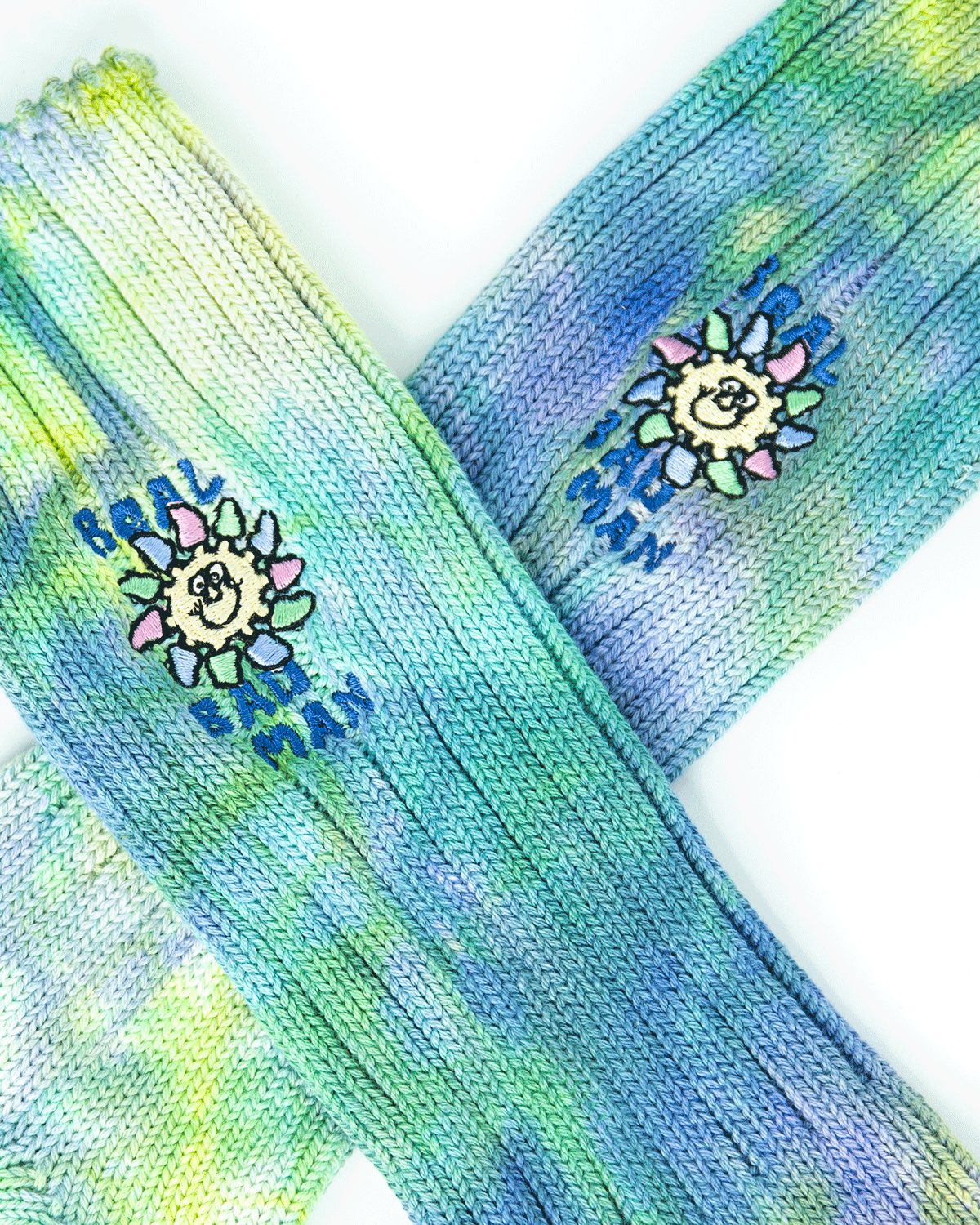 Delic Sun Tie Dye Embroidered Socks