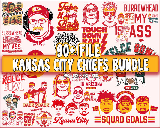 Retro Kansas City Chiefs Football Svg Digital Download