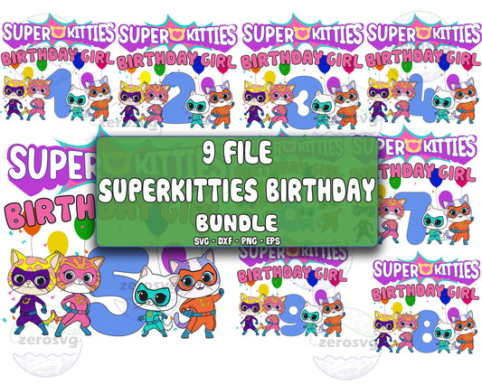 7 file superkitties bundle svg ,Hero Kitties Super Cats Brav