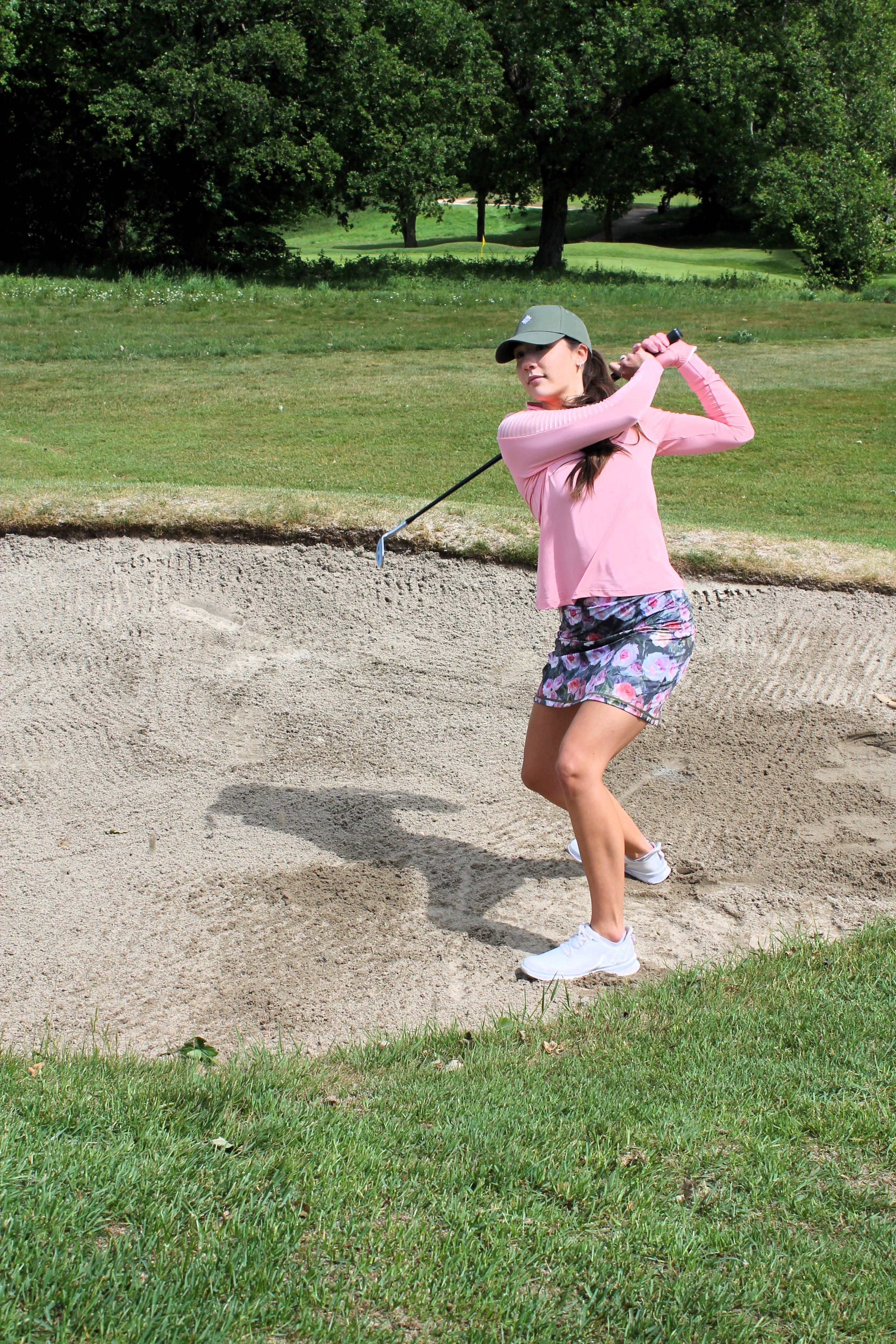 Women's golf outfit, golf long sleeve tops, golf skort