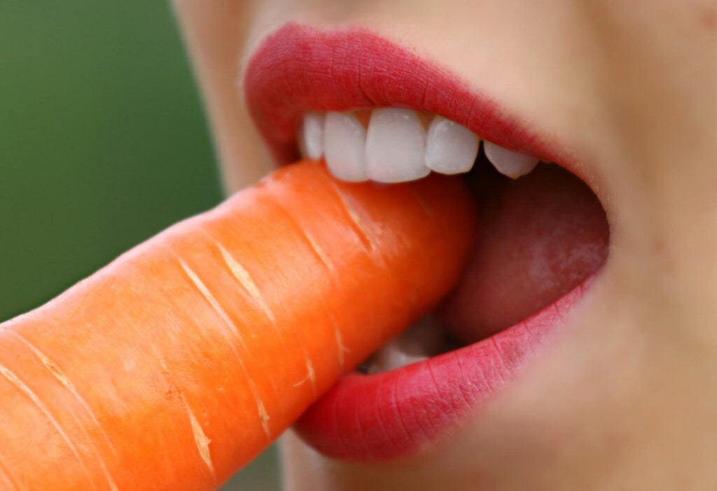 Eating a carrot