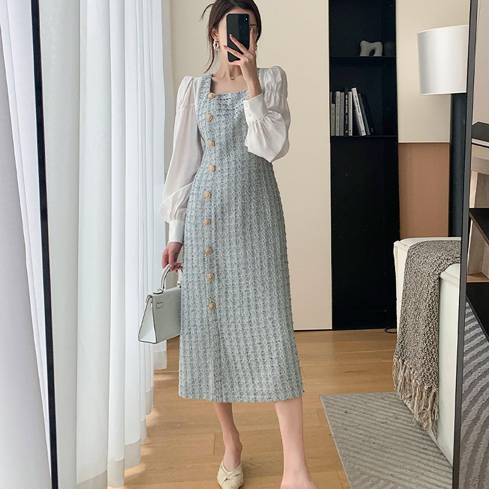 【新品・未使用】Herlipto　Summer Tweed Midi Dress着丈119cm