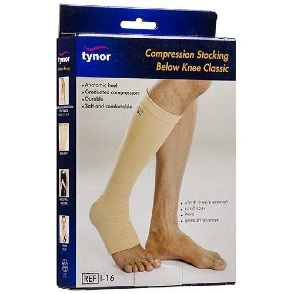 Tynor Medical Compression Stocking Thigh High Class 2 (Pair) (I70) for  ankle support 