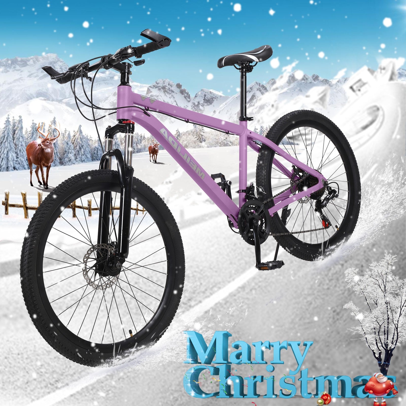 Mountain Bike 26-inch Outdoor Sports, 21-Speed , Suitable For Men And Women - shopees