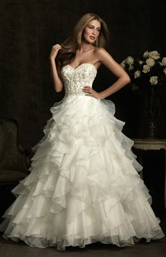 wedding dresses with ruffles on skirt Ball Gown Wedding Dresses