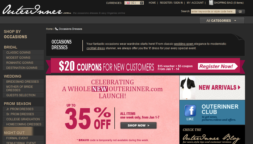 outerinner.com home page view