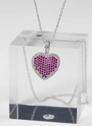 Sterling Silver heart necklace cadena de plata 925 corazon - Fui Fuiu Jewelry