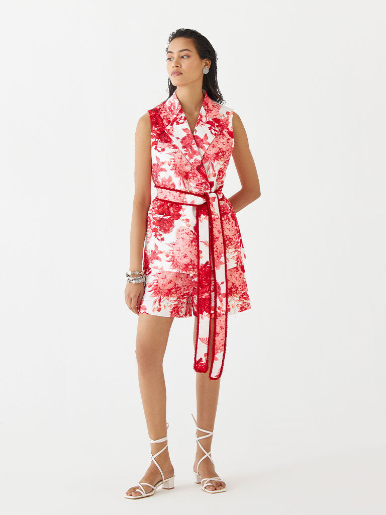 Ruby Chintz Blazer & Shorts Set