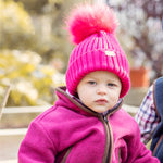 Bonnet à pompons pour filles