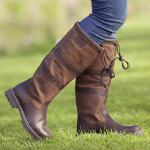 Bottes de campagne en cuir marron pour femme