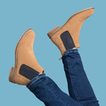 Ladies Suede Leather Chelsea Boots