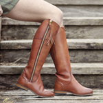 Bottes hautes en cuir pour femmes