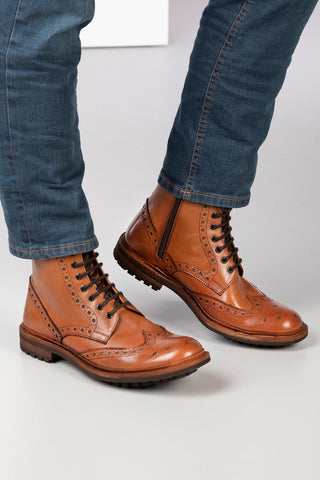casual brogue boots