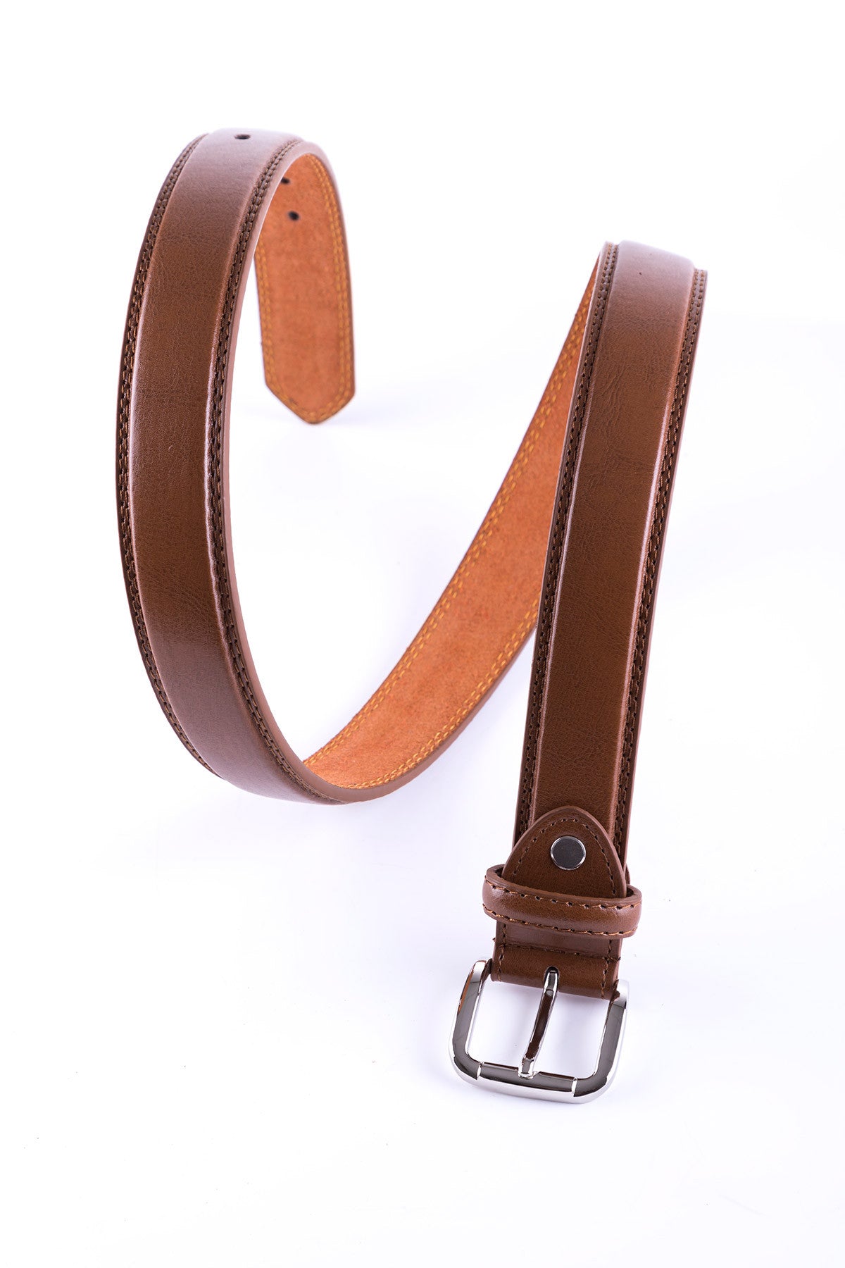 Mens Double Stitched Leather Belt UK | Rydale