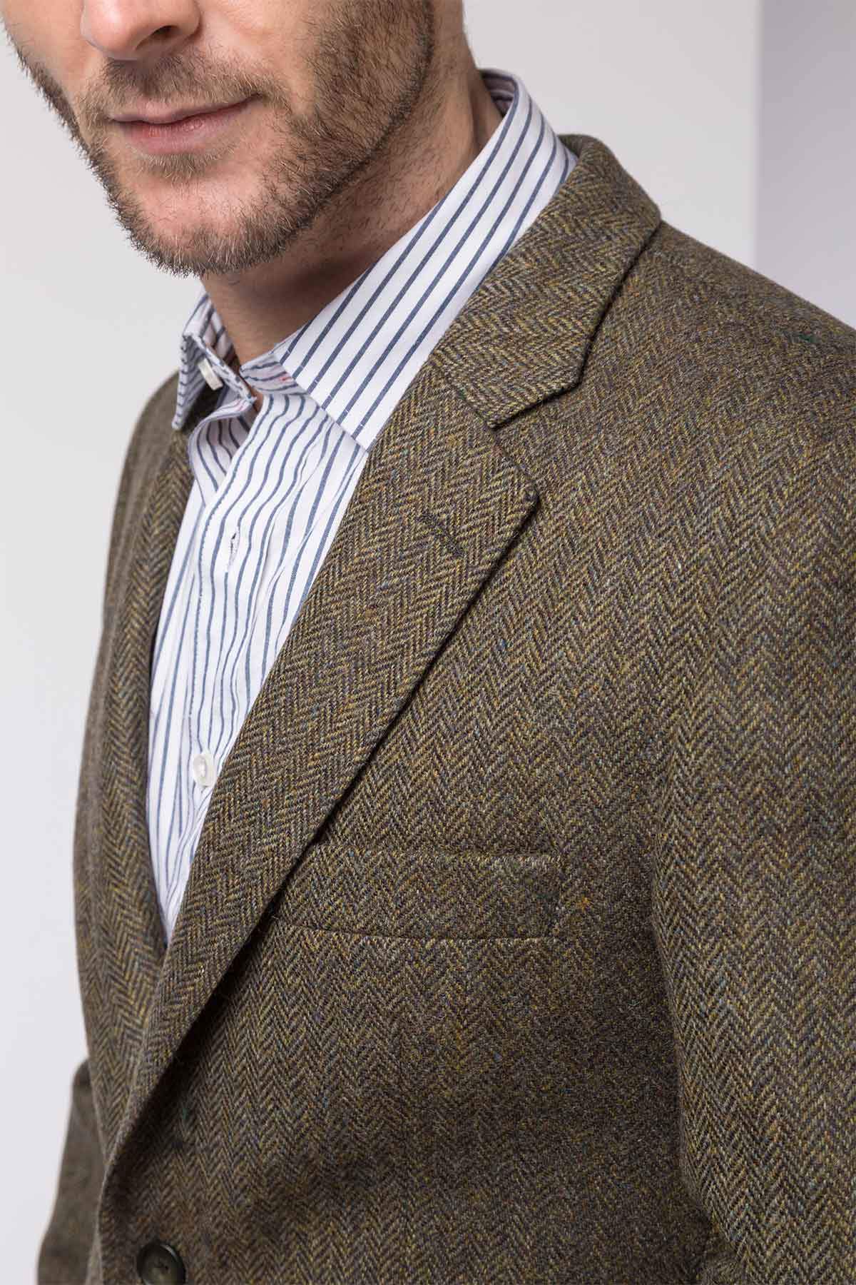 Mens Brown Herringbone Tweed Jacket UK | Tweed Blazer | Rydale
