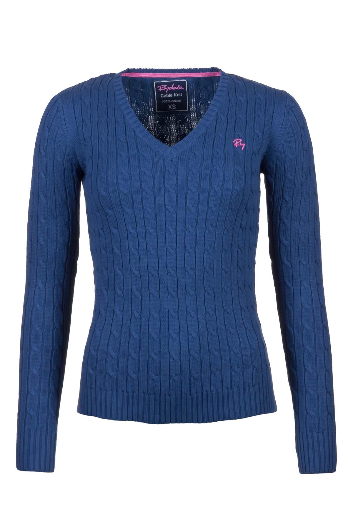 Ladies Cable Knit V Neck Jumper UK | Rydale