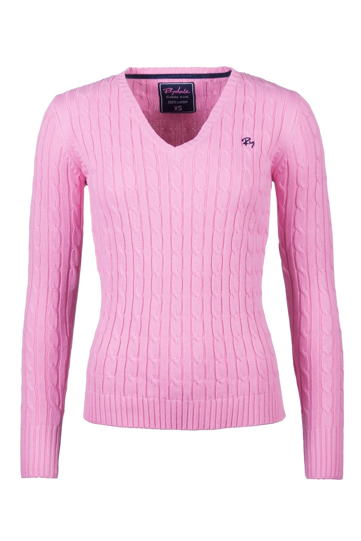 Ladies Cable Knit V Neck Jumper UK | Rydale