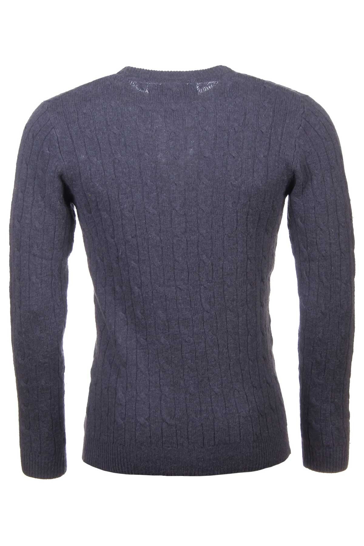 Mens Crew Neck Lambswool Jumper UK | Cable Knit Sweater | Rydale