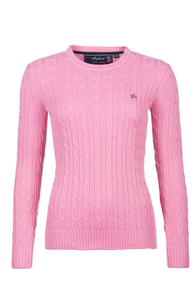 Ladies Rydale Crew Neck Cable Knit Sweater