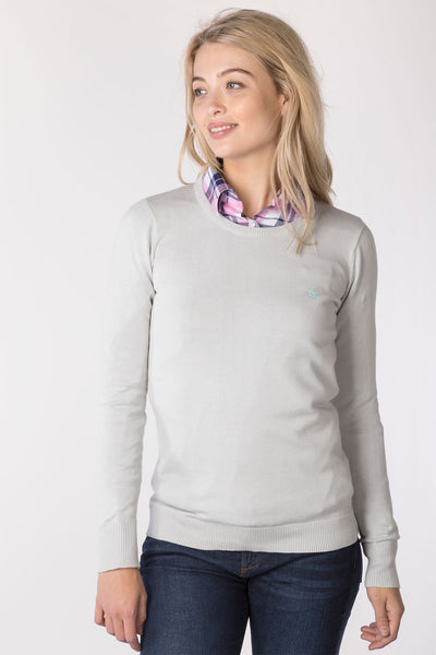 navy round neck jumper womens