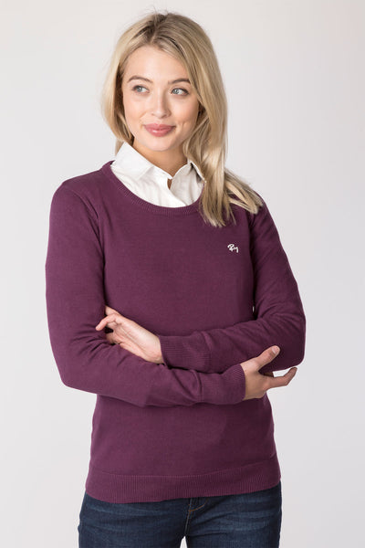 navy round neck jumper womens