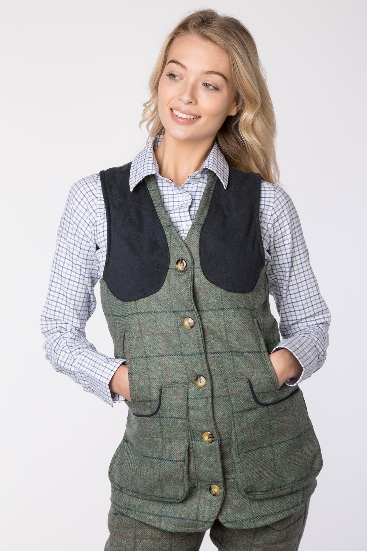 Ladies Tweed Shooting Waistcoat UK | Rydale