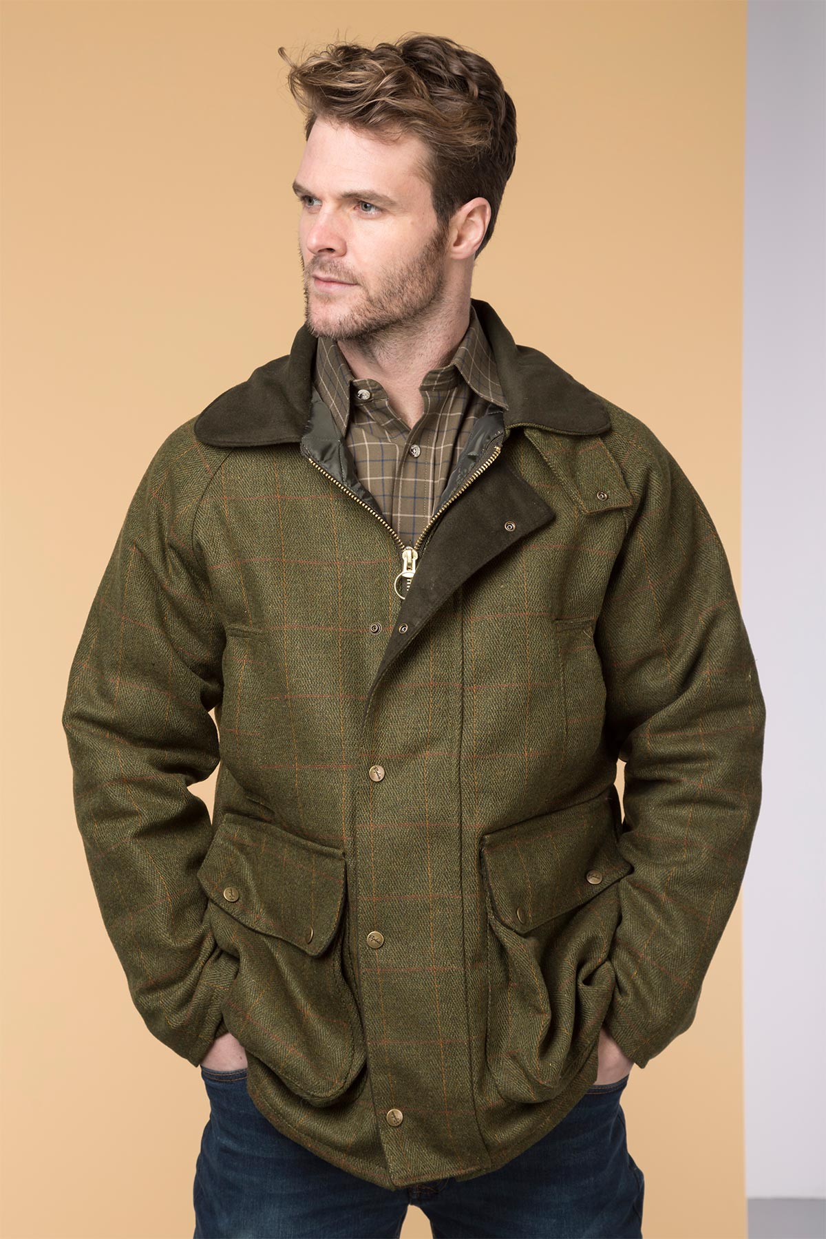 Mens Derby Tweed Shooting Jacket UK | English Tweed Coat | Rydale