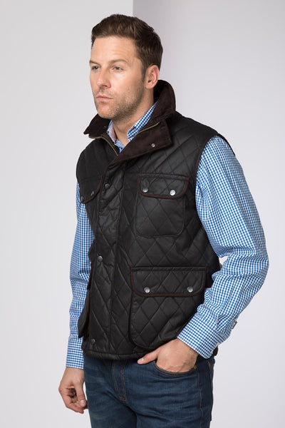 quilted wax gilet