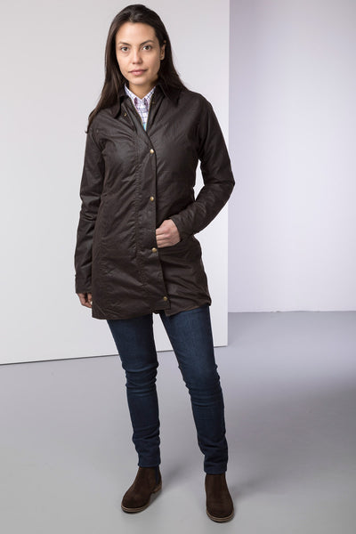Womens Long Wax Coat UK | Ladies Long Wax Jacket | Rydale