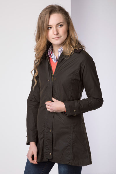 fitted wax jacket womens