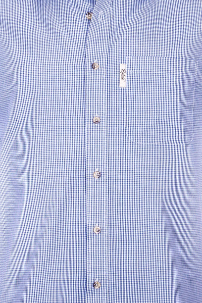 Ilkley Blue/White - Mens Short Sleeve Shirt