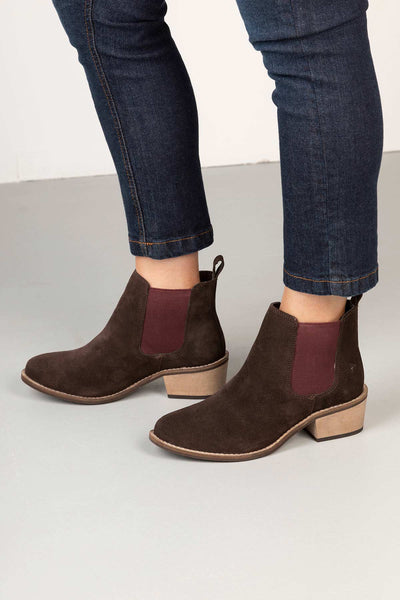 barndom Glamour Hover Ladies Suede Chelsea Boots With Heel UK | Rydale