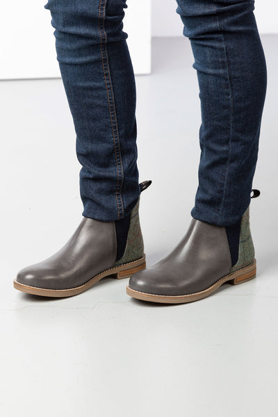 tweed chelsea boots