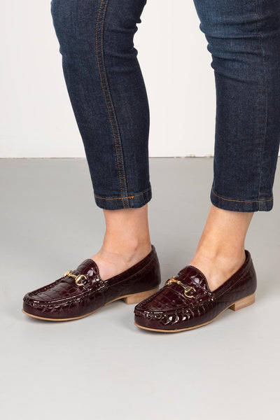 burgundy loafers ladies